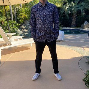 Men's Floral J. Crew Button Down Shirt (Large)